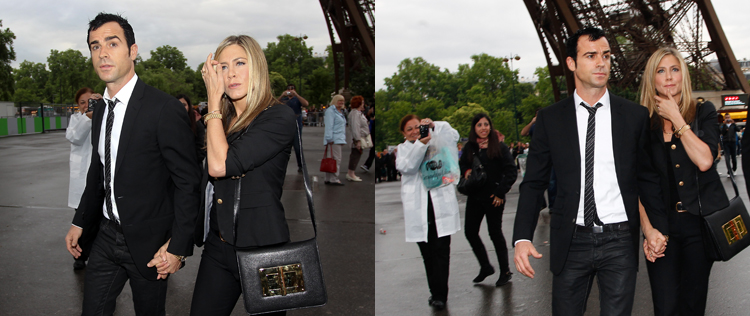 Jennifer Aniston e Justin Theroux curtem viagem romantica em Paris