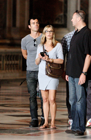 Jennifer Aniston e Justin Theroux são flagrados na Itália