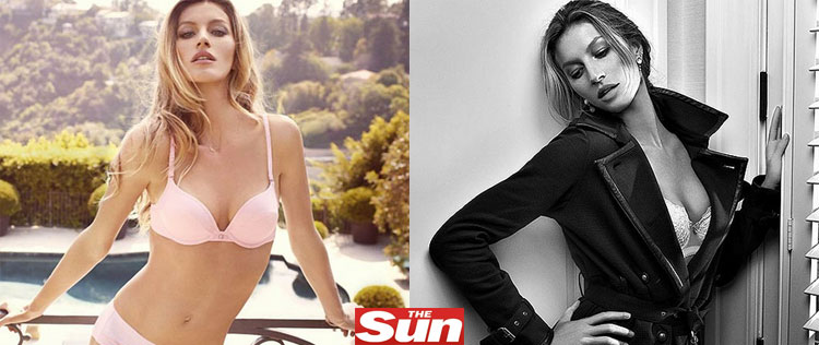 Gisele Bündchen posa de <i>lingerie</i>