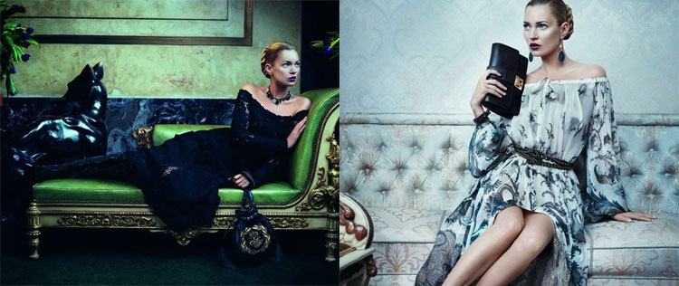 Kate Moss posa para grife Salvatore Ferragamo