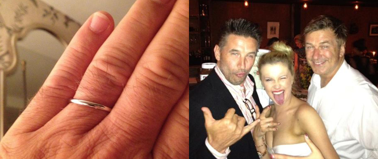 Alec Baldwin publica foto de aliança após casamento