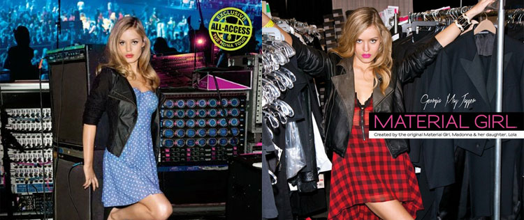 Veja Georgia Jagger para a marca de Madonna