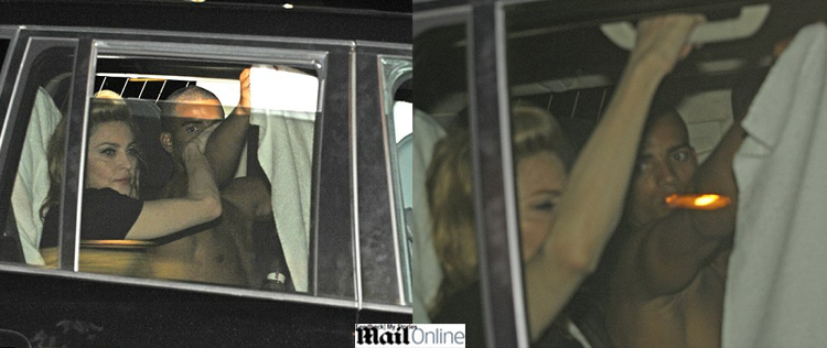Namorado de Madonna tenta se cobrir ao ser flagrado por <i>paparazzi</i>