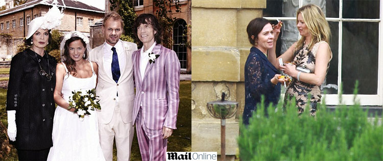 Kate Moss vai a casamento de filha de Mick Jagger