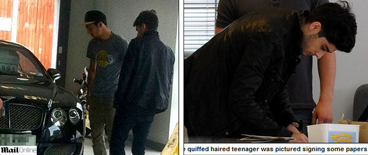 Zayn Malik, da <i>One Direction</i>, compra carro de 100 mil reais