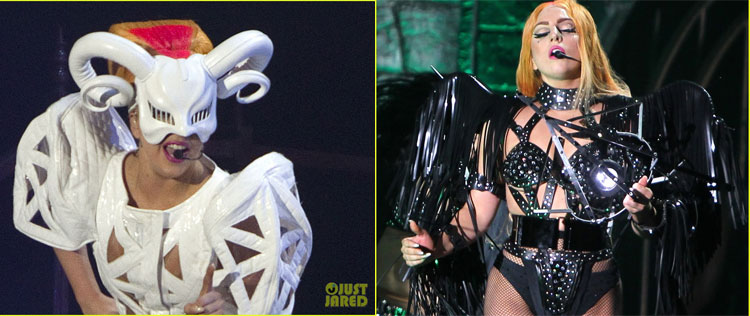 Lady Gaga usa <i>looks</i> excêntricos em turnê