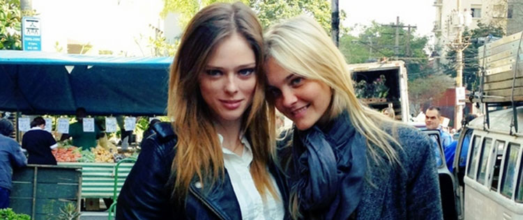 Coco Rocha almoça com Carol Trentini