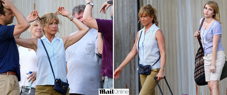 Jennifer Aniston é clicada com ex em <i>set</i>