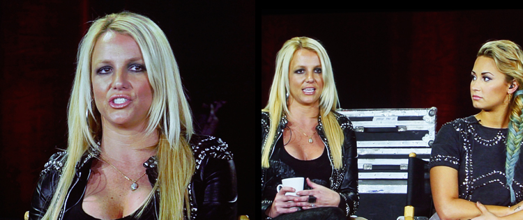 Britney Spears vai a evento de lançamento com apliques no cabelo