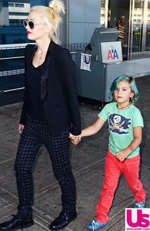 Filho de Gwen Stefani pinta os cabelos de azul