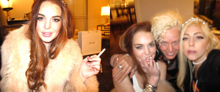 Lady Gaga posta foto com Lindsay Lohan em sua rede social
