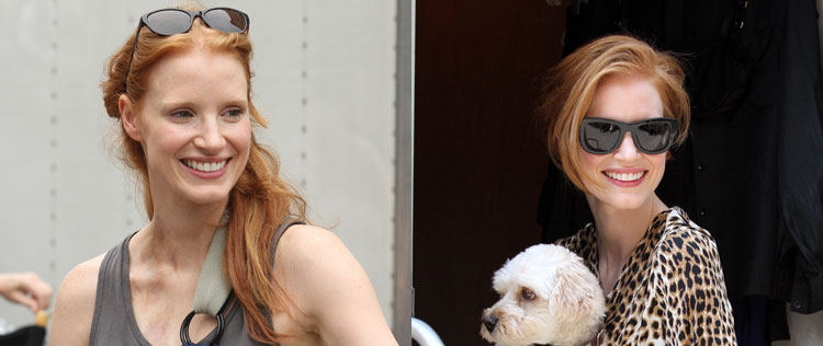 Jessica Chastain mostra novo corte assimétrico