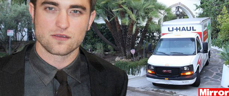 Caminhão de mudança é visto saindo da casa de Robert Pattinson e Kristen Stewart