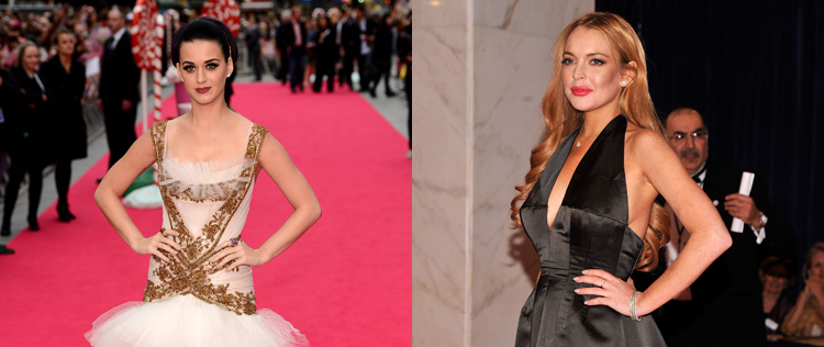 Katy Perry foge de Lindsay Lohan em festa