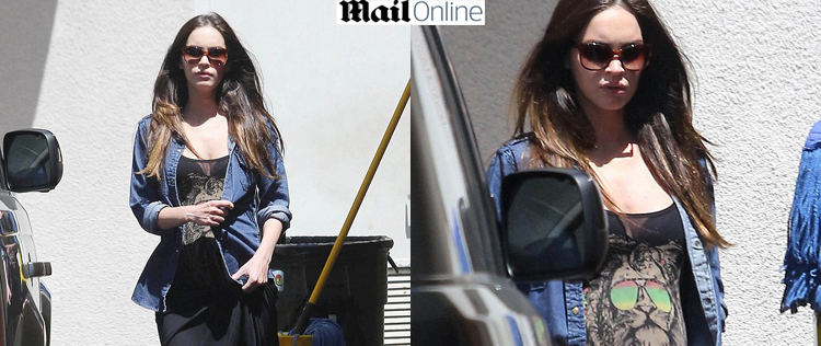 Megan Fox tenta esconder a gravidez