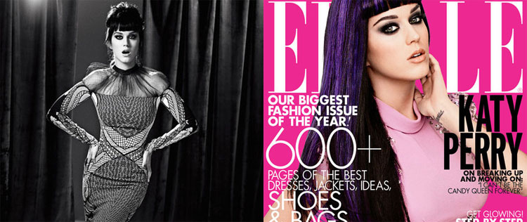Katy Perry mostra madeixas roxas para revista