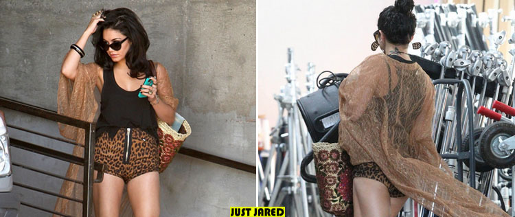 Vanessa Hudgens deixa as pernas à mostra em <I>set</i>