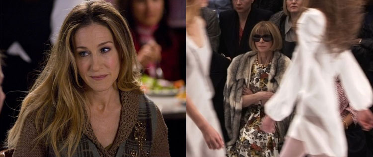 Anna Wintour ajuda com figurino de Sarah Jessica Parker em <i>Glee</i>