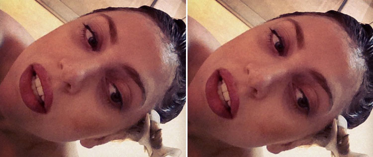 Lady Gaga muda as madeixas