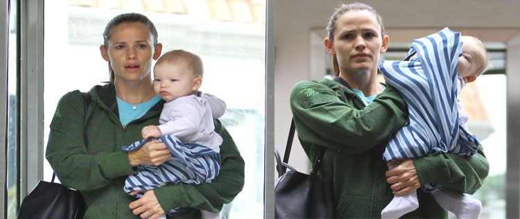 Jennifer Garner passeia com o filho na Califórnia