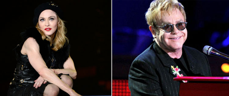 Após brigas, Maddona e Elton John se encontram