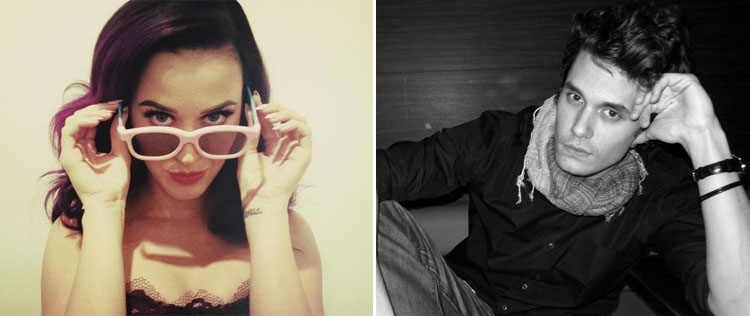 Katy Perry e John Mayer trocam carinhos em festival, diz <i>site</i>