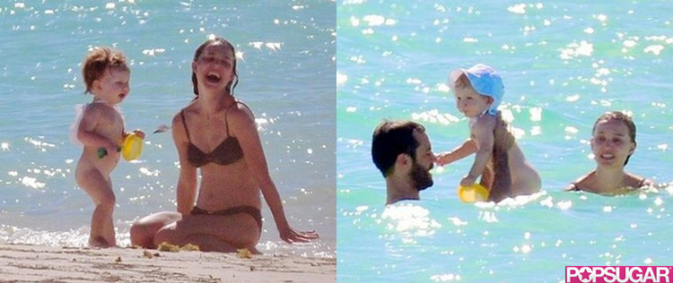 Natalie Portman é flagrada de biquíni na praia