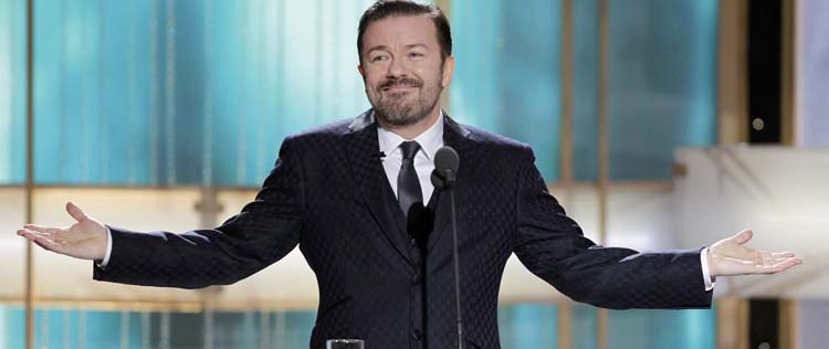 Rick Gervais vai apresentar categoria do <i>Emmy</i>