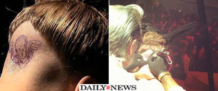 Lady Gaga faz tatuagem na cabeça, veja!