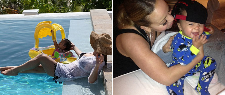 Mariah Carey paparica os filhos, veja fotos dos gêmeos!