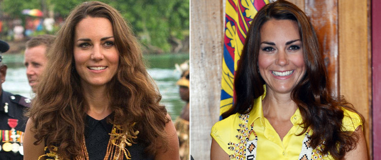 Kate Middleton exibe os cabelos desarrumados