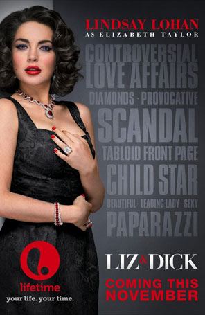 Lindsay Lohan incorpora Elizabeth Taylor novamente em pôster