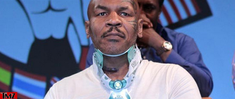 Mike Tyson coloca pinos de titânio no pescoço e passa bem