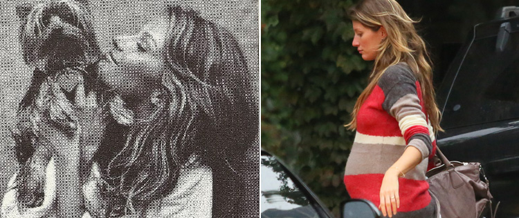 Grávida do segundo filho, Gisele Bündchen lamenta a morte da cachorrinha