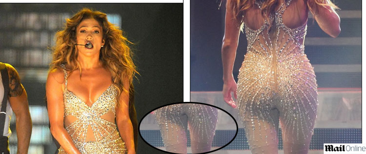 Jennifer Lopez deixa cinta modeladora à mostra