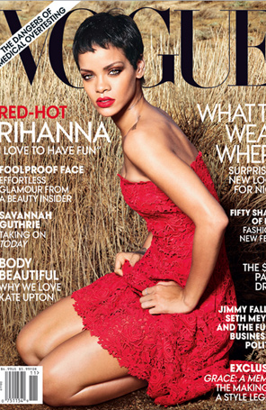 Rihanna fala sobre Robert Pattinson e Chris Brown em entrevista à <i>Vogue</i>