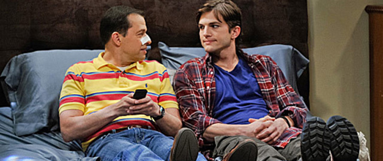 Ashton Kutcher estaria se tornando Charlie Sheen no <i>set</i> de <i>Two and a Half Men</i>