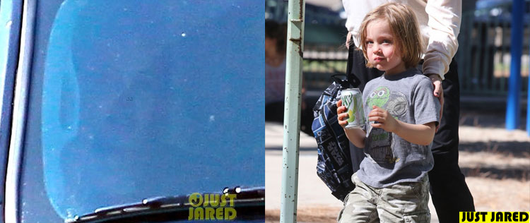 Angelina Jolie leva filhos ao parquinho