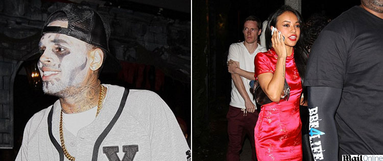 Chris Brown vai à mesma festa à fantasia que sua ex estava, sem Rihanna