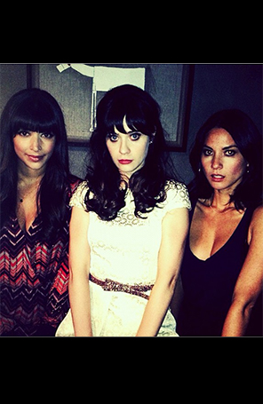 Olivia Munn visita Zooey Deschanel em <i>New Girl</i>