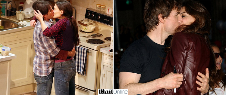 Katie Holmes beija homem parecido com Tom Cruise