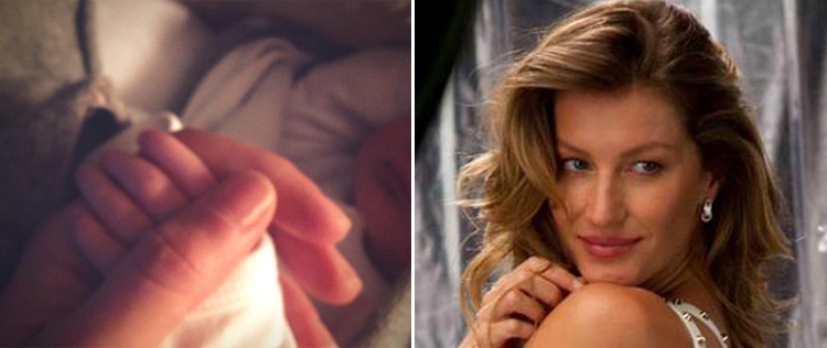 Gisele Bündchen divulga imagem da filha recém-nascida