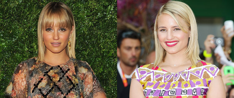Dianna Agron adota penteado com franja