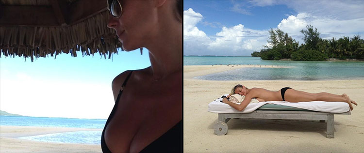 Heidi Klum posta foto de biquíni durante suas férias 