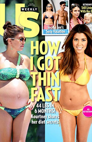 Saiba como Kourtney Kardashian perdeu 19 quilos