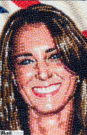 Artistas criam retratos de Kate Middleton usando materiais inusitados