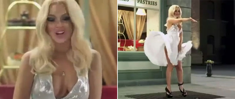 Lindsay Lohan aparece vestida como Marilyn Monroe em novo filme