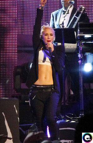 Gwen Stefani mostra a barriga chapada em <i>show</i>