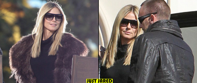 Heidi Klum usa casaco de pele na gravação de <i>Germany´s Next Top Model</i>