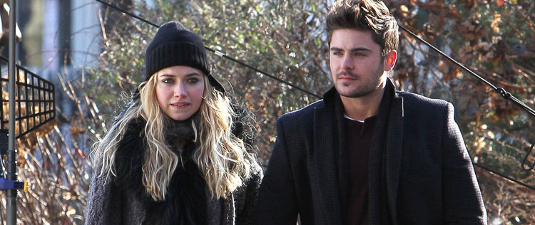 Zac Efron roda cena em parque